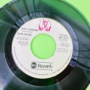 ISAAC HAYES body language‎ / come live with me ABC-12138 45rpm Vinyl Record